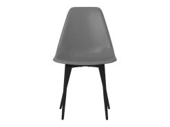 Sillas de comedor 2 unidades gris PP