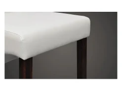 Sillas de comedor 4 unidades cuero sintético blanco