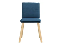 Sillas de comedor 6 unidades tela azul