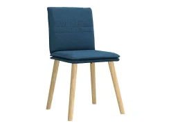 Sillas de comedor 6 unidades tela azul