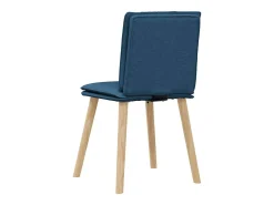 Sillas de comedor 6 unidades tela azul