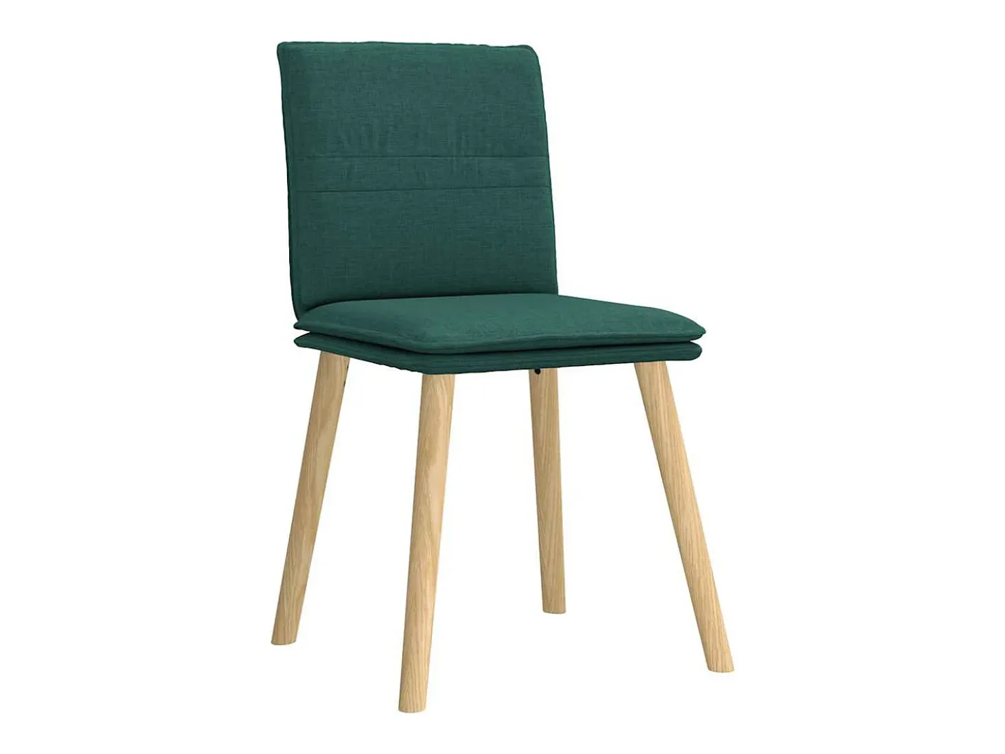 Sillas de comedor 4 unidades tela verde oscuro