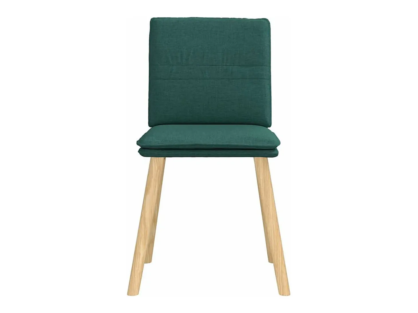 Sillas de comedor 4 unidades tela verde oscuro