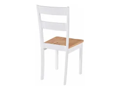 Sillas de comedor 2 unidades madera maciza de caucho blanco