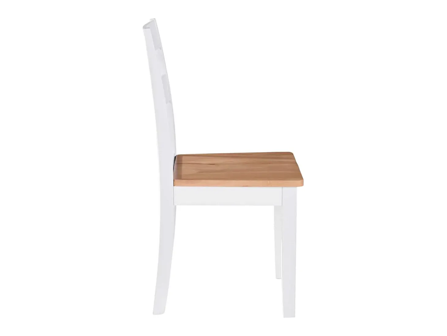 Sillas de comedor 2 unidades madera maciza de caucho blanco