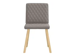 Sillas de comedor 6 unidades de tela gris taupe
