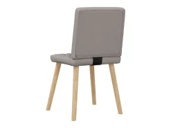 Sillas de comedor 6 unidades de tela gris taupe