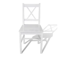 Sillas de comedor 6 unidades madera de pino blanco