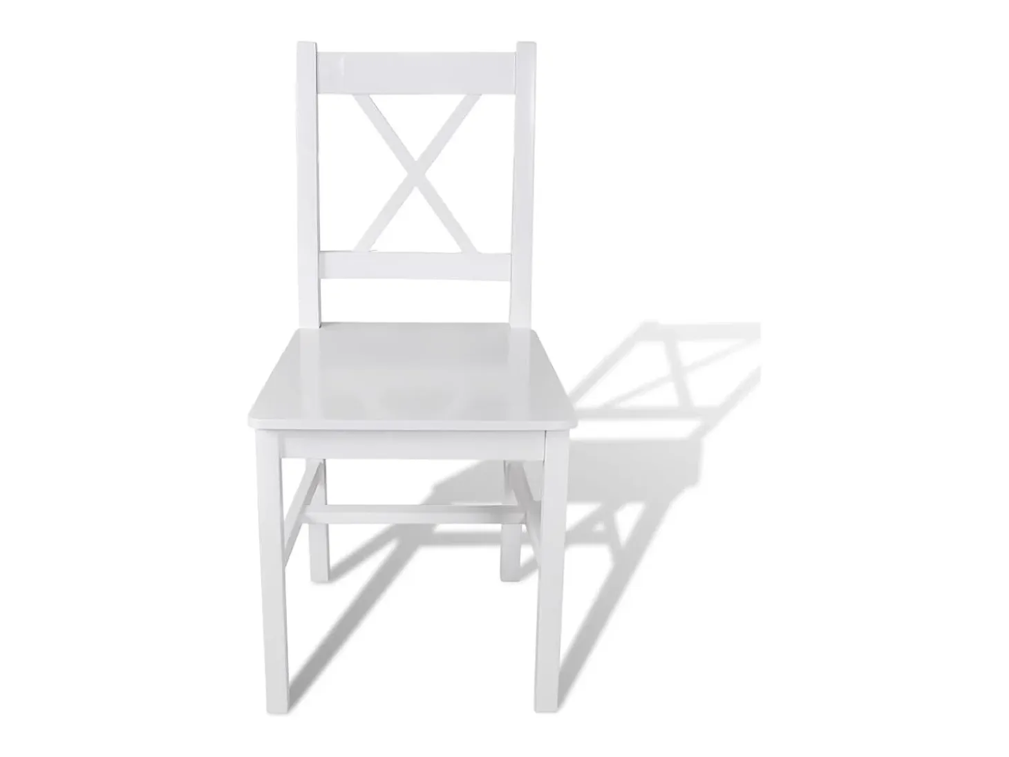 Sillas de comedor 6 unidades madera de pino blanco