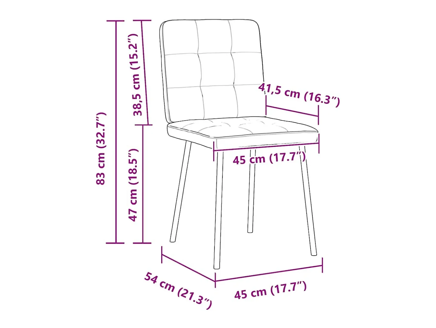 Sillas de comedor 6 unidades terciopelo azul