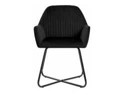 Sillas de comedor 2 unidades terciopelo negro