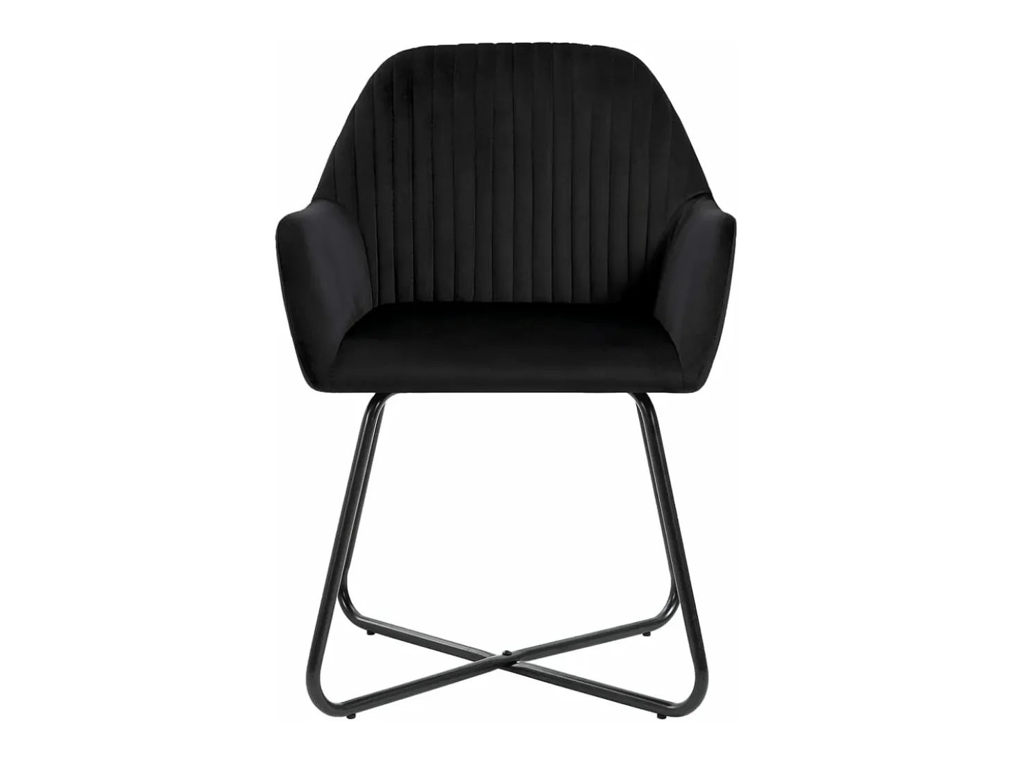 Sillas de comedor 2 unidades terciopelo negro