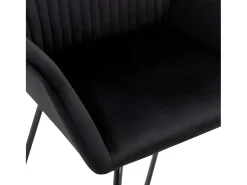 Sillas de comedor 2 unidades terciopelo negro