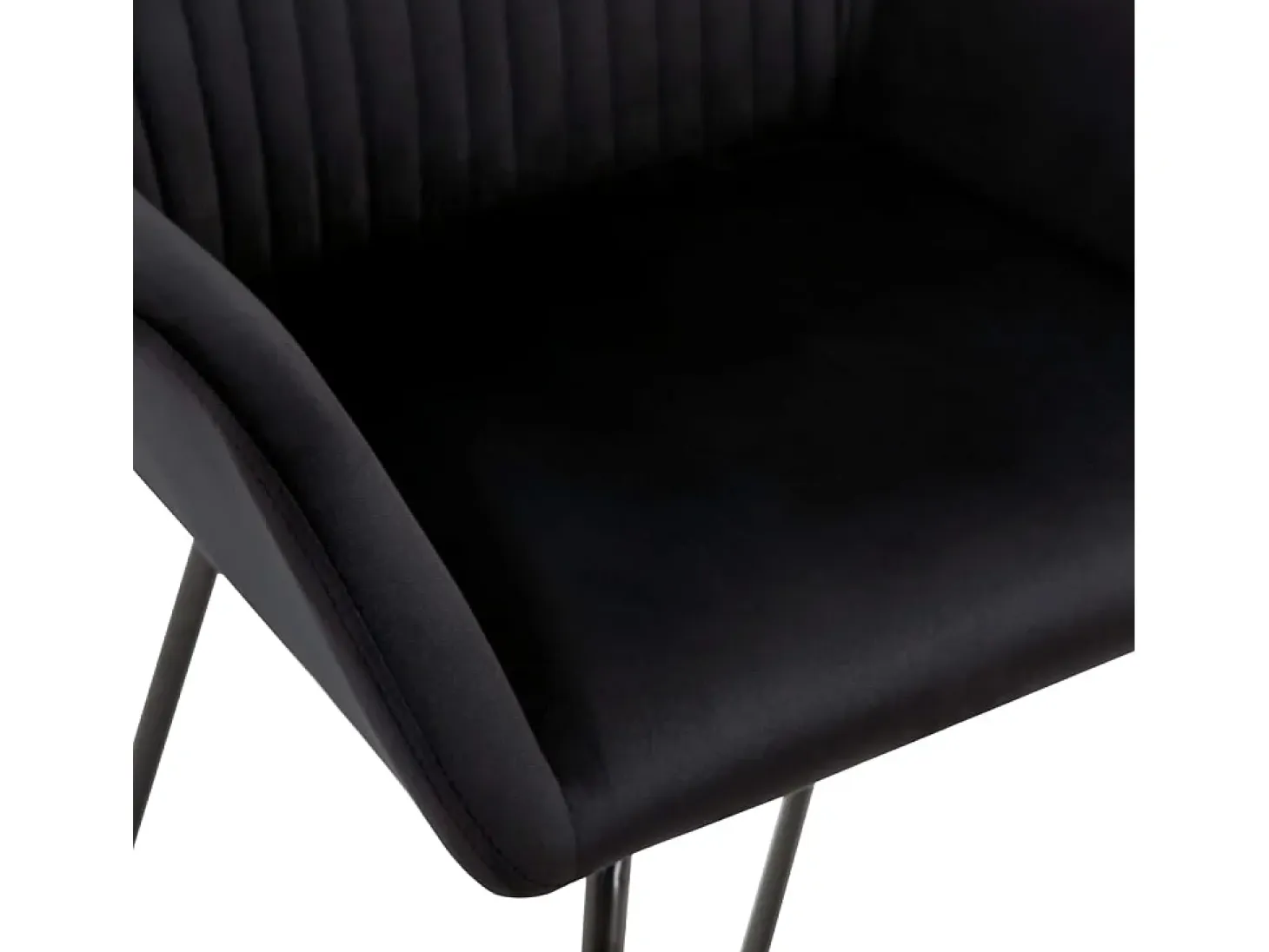 Sillas de comedor 2 unidades terciopelo negro