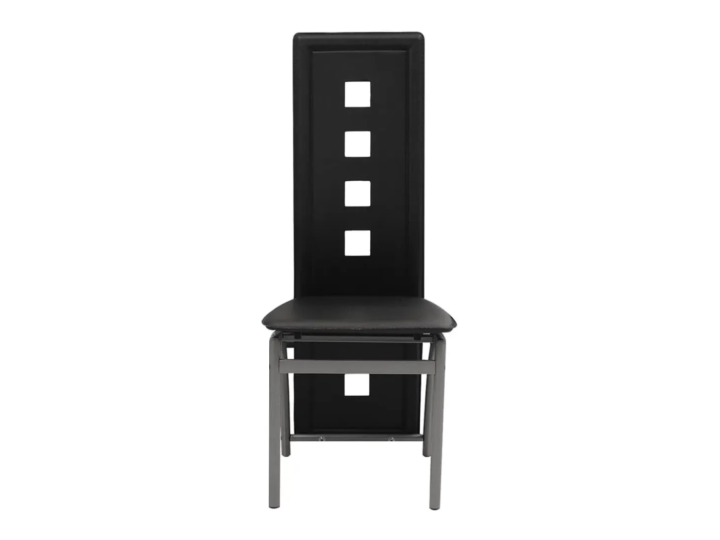 Sillas de comedor 6 unidades cuero sintético negro