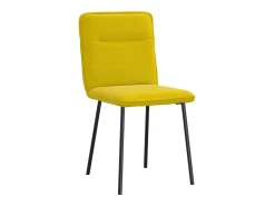 Sillas de comedor 2 unidades terciopelo amarillo