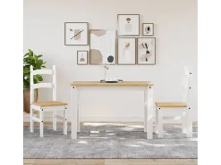 Sillas de comedor 2 unidades madera maciza pino blanco 40x46x99 cm