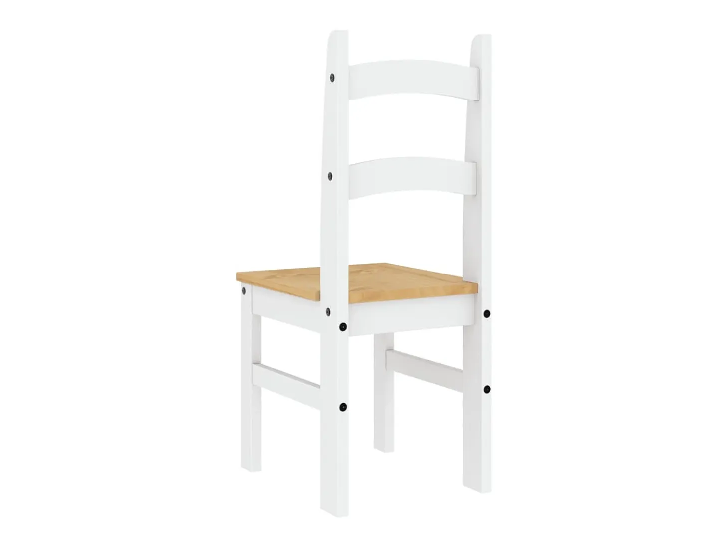 Sillas de comedor 2 unidades madera maciza pino blanco 40x46x99 cm