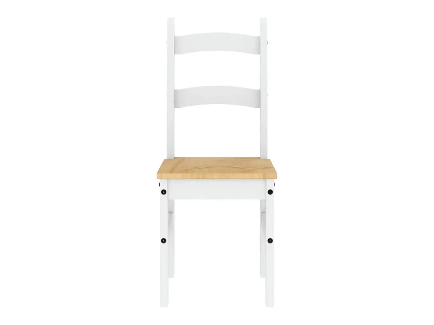Sillas de comedor 2 unidades madera maciza pino blanco 40x46x99 cm