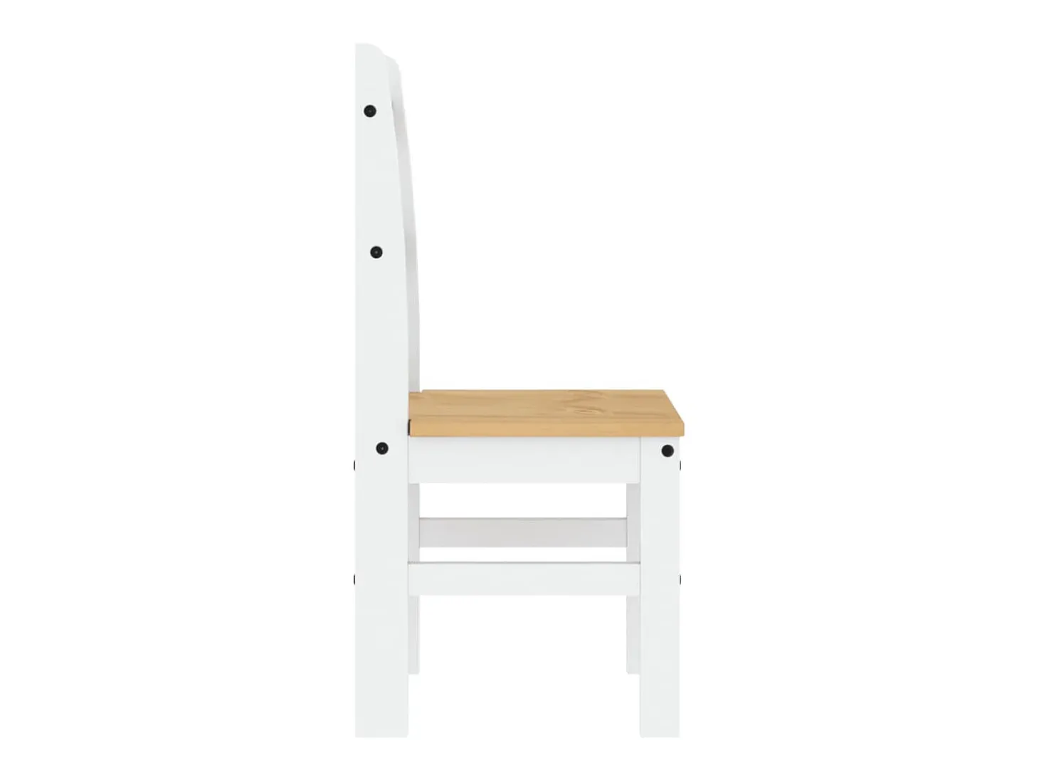 Sillas de comedor 2 unidades madera maciza pino blanco 40x46x99 cm