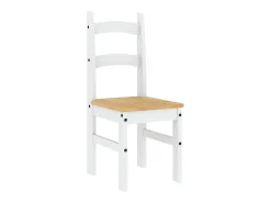 Sillas de comedor 2 unidades madera maciza pino blanco 40x46x99 cm