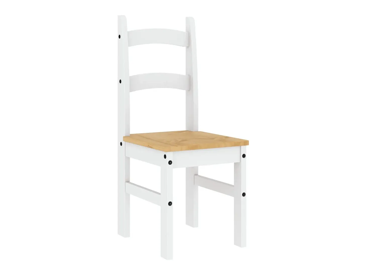 Sillas de comedor 2 unidades madera maciza pino blanco 40x46x99 cm