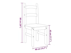 Sillas de comedor 2 unidades madera maciza pino blanco 40x46x99 cm