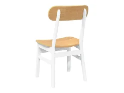 Sillas de comedor 2 unidades madera maciza de caucho blanco