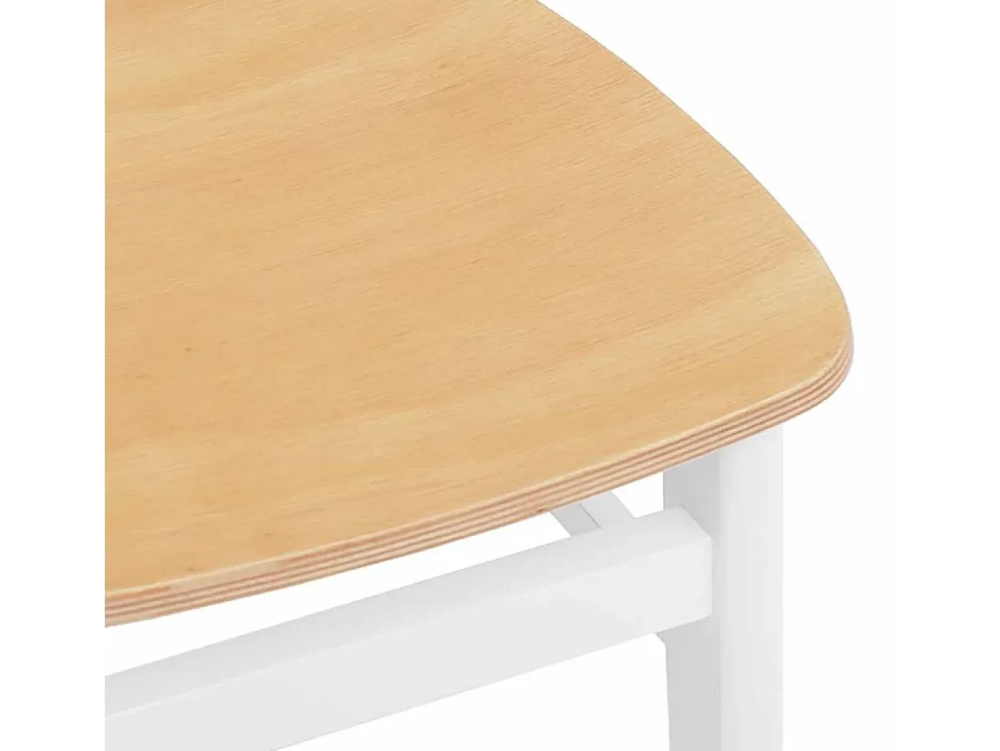 Sillas de comedor 2 unidades madera maciza de caucho blanco