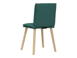 Sillas de comedor 6 unidades tela verde oscuro