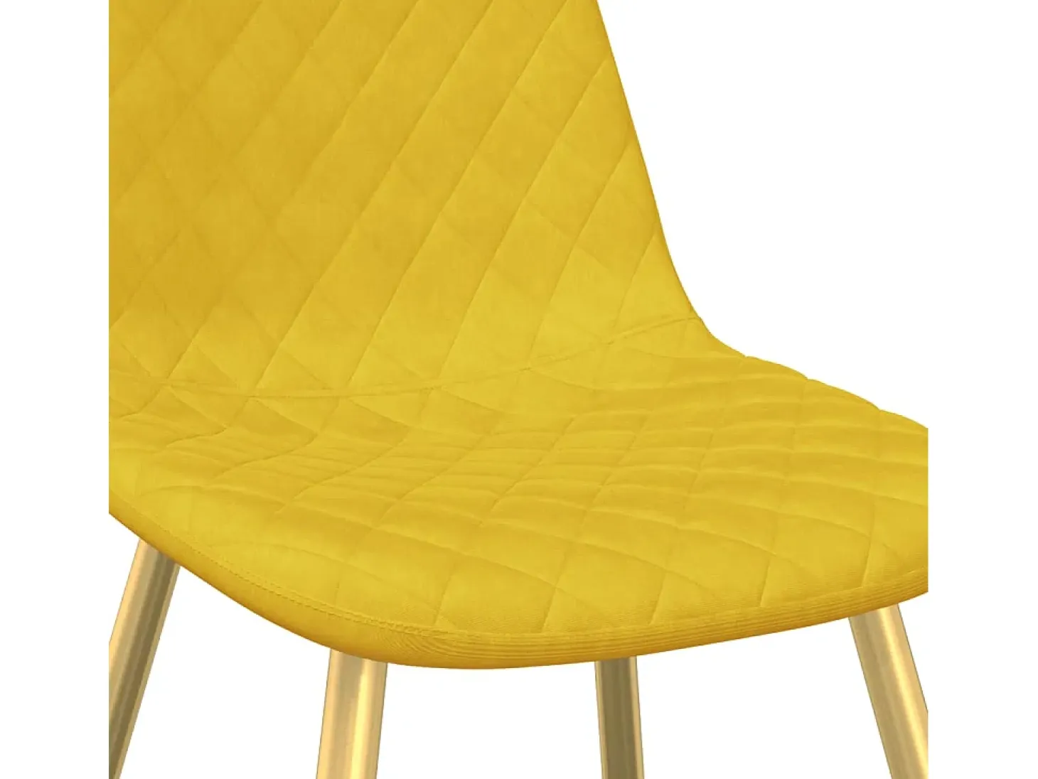 Sillas de comedor 6 unidades terciopelo amarillo mostaza