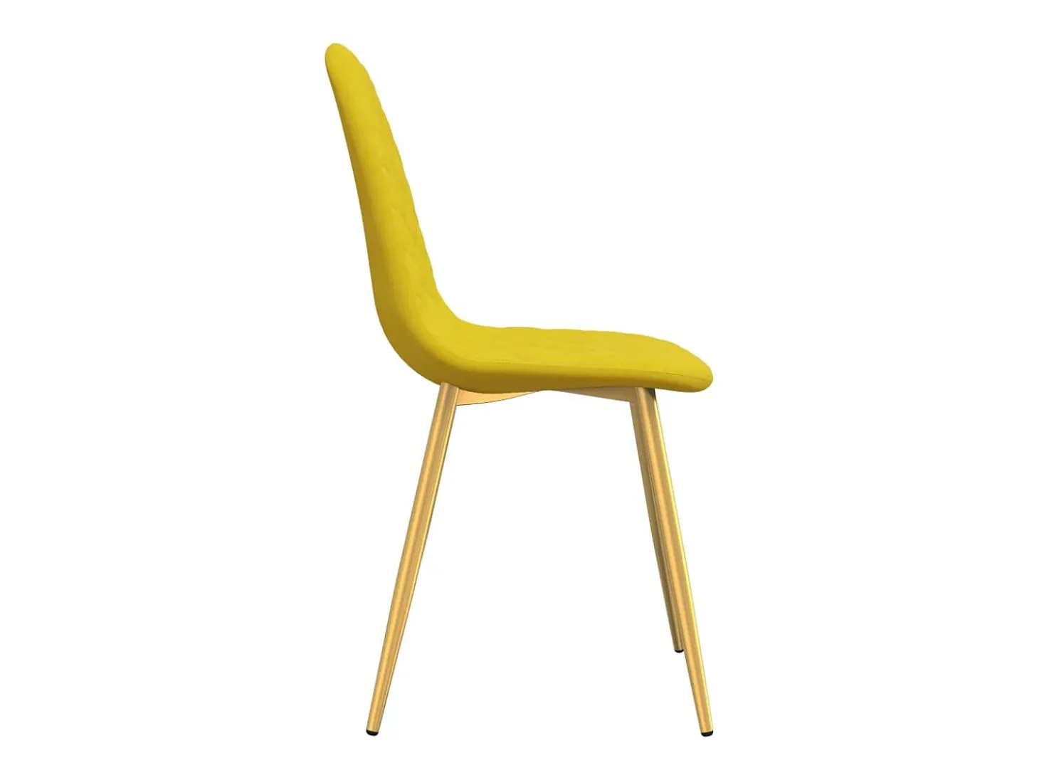 Sillas de comedor 6 unidades terciopelo amarillo mostaza