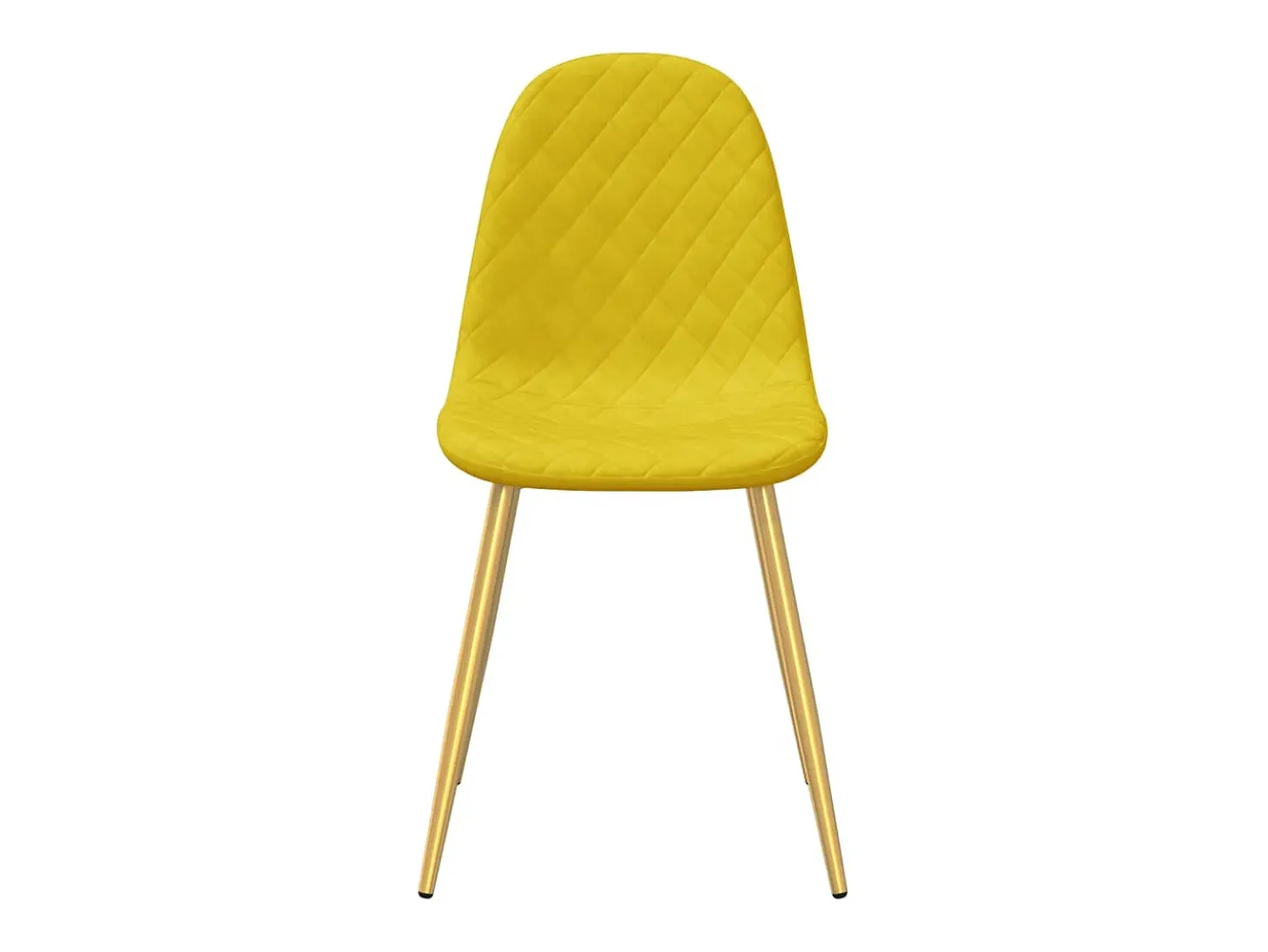 Sillas de comedor 6 unidades terciopelo amarillo mostaza