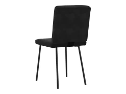 Sillas de comedor 4 unidades terciopelo negro