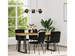 Sillas de comedor 4 unidades terciopelo negro