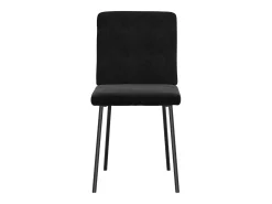 Sillas de comedor 4 unidades terciopelo negro