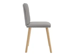Sillas de comedor 4 unidades tela gris nube