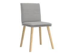Sillas de comedor 4 unidades tela gris nube
