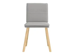 Sillas de comedor 4 unidades tela gris nube