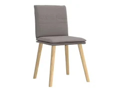 Sillas de comedor 6 unidades de tela gris taupe