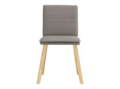 Sillas de comedor 6 unidades de tela gris taupe