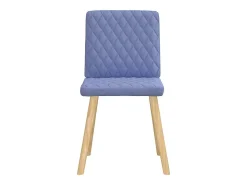 Sillas de comedor 4 unidades tela azul jeans