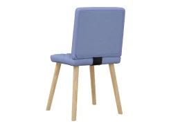 Sillas de comedor 6 unidades tela azul jeans