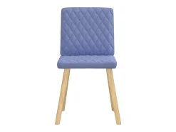 Sillas de comedor 6 unidades tela azul jeans