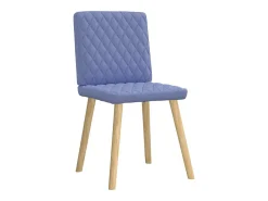 Sillas de comedor 6 unidades tela azul jeans