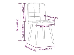 Sillas de comedor 4 unidades tela taupe