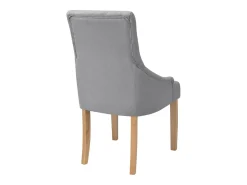 Sillas de comedor 6 unidades de tela gris claro