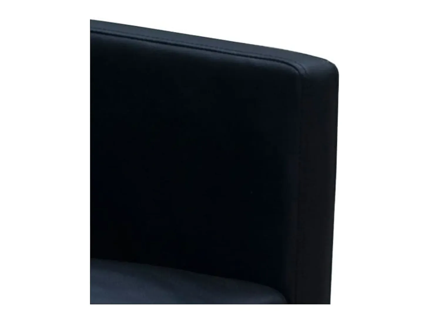 Sillas de comedor 2 unidades cuero sintético negro