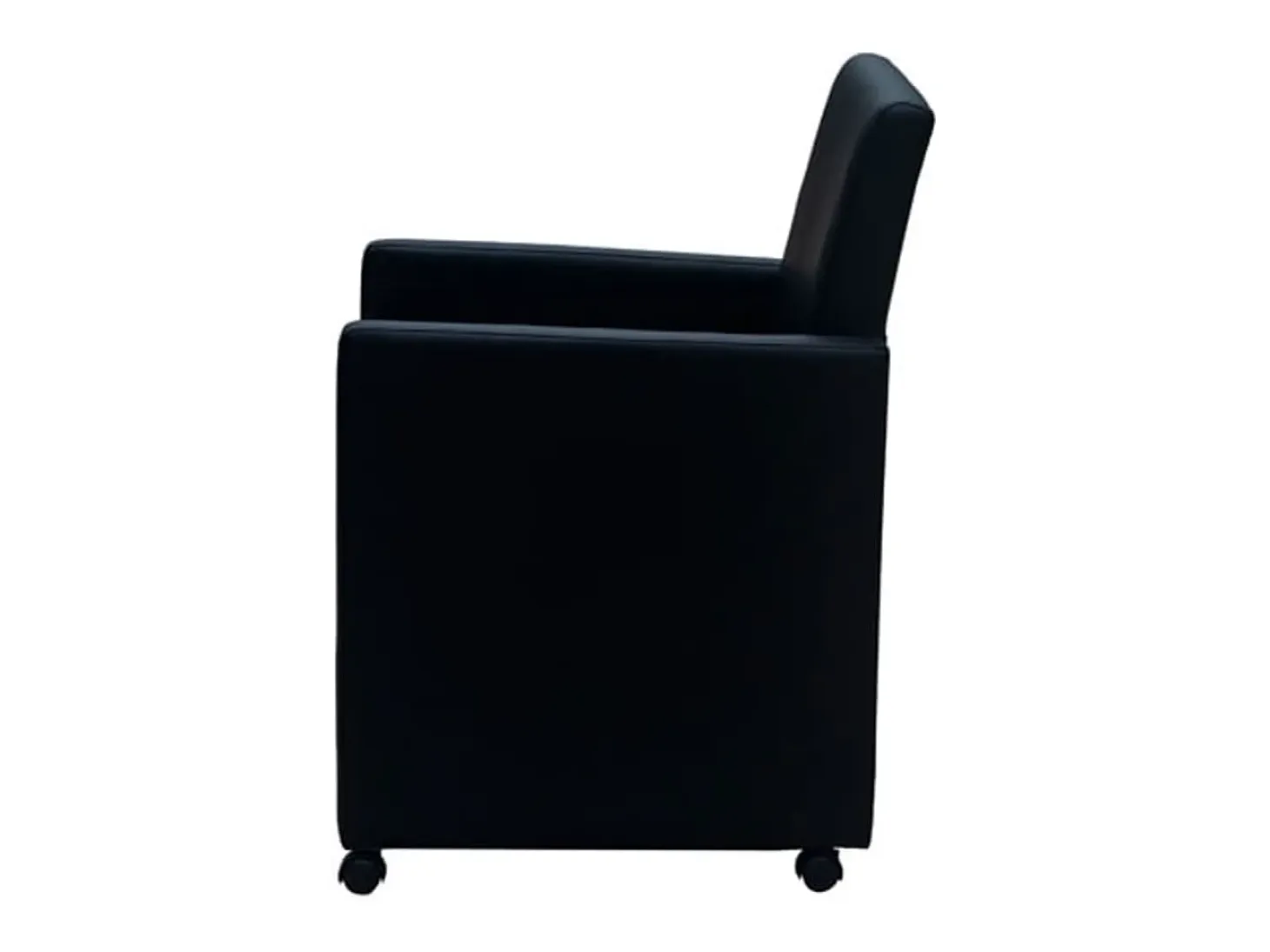 Sillas de comedor 2 unidades cuero sintético negro