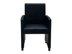Sillas de comedor 2 unidades cuero sintético negro